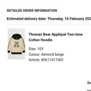 Burberry kids hoodie